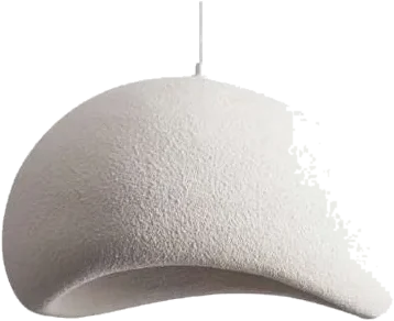 Cumulus E27 Fiberglass Pendant Light 400mm–600mm White